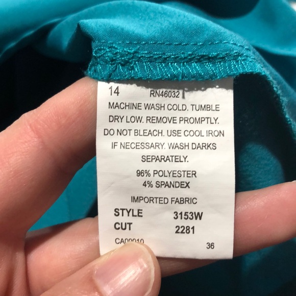N Touch teal snap button blouse size 3X - Picture 11 of 11